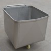 廠家專(zhuān)業(yè)定制200L料斗車(chē) 肉斗車(chē) 不銹鋼小料車(chē) 圓桶物料車(chē)