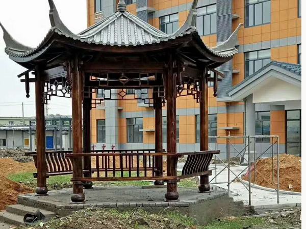 飛檐六角涼亭1
