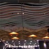 學校圖書館改造裝飾弧形鋁方通吊頂_裝飾造型鋁方通吊頂