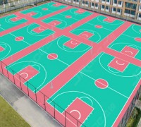 【奧美佳】塑膠籃球場 塑膠籃球場施工報價 塑膠籃球場鋪設建設 (3)
