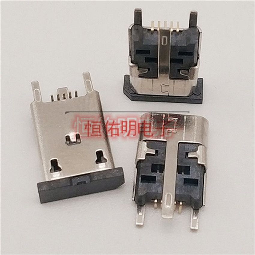 MICRO 5P 立貼母座 直立式貼板 貼片SMT 加長10.0mm 10.5mm
