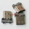 HDMI 19P焊線A型帶柱公頭 帶彈片 加強 高清插頭