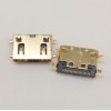 MINI HDMI 19P C型母座貼片SMT 全貼四腳沉板 鍍金