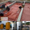 豬糞發酵沼氣池外加蓋保溫膜，確保冬季正常產氣