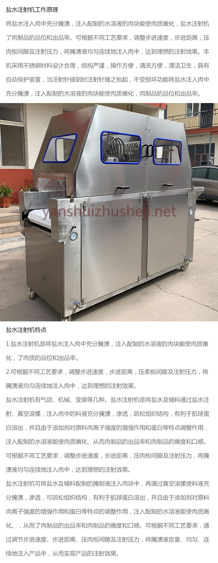 肉塊魚肉雞鹽水注射機設(shè)備注鹽機